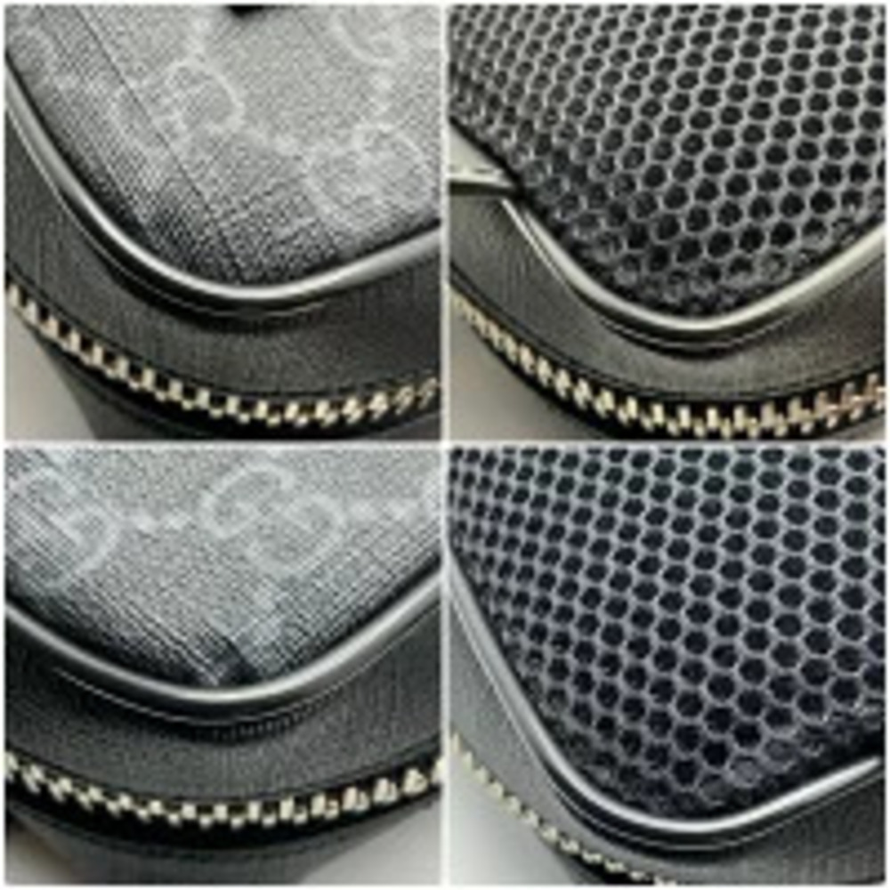 GUCCI Soft GG Supreme Belt Bag Body Bum Crossbody Belt Waist Clutch Black Gray - Picture 6 of 11